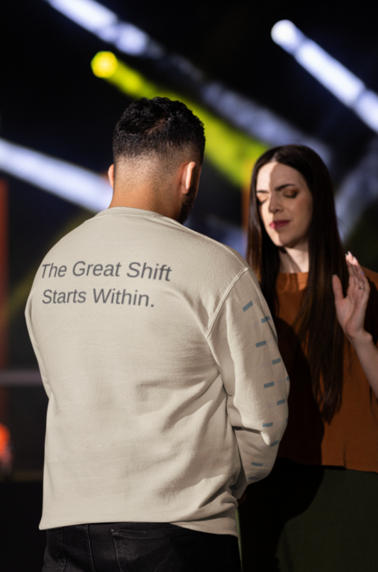 The Balanced Perspective Crewneck -- "The Great Shift Starts Within." Stage 2: The Neutrality Collection