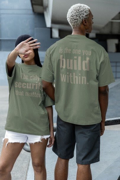 The Anchor Ritual T-Shirt: 'The only security that matters is the one you build within' apparel.