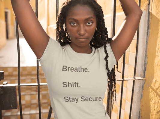 The Neutral Guard T-Shirt: 'Breathe. Shift. Stay Secure.' edition premium heavyweight apparel.
