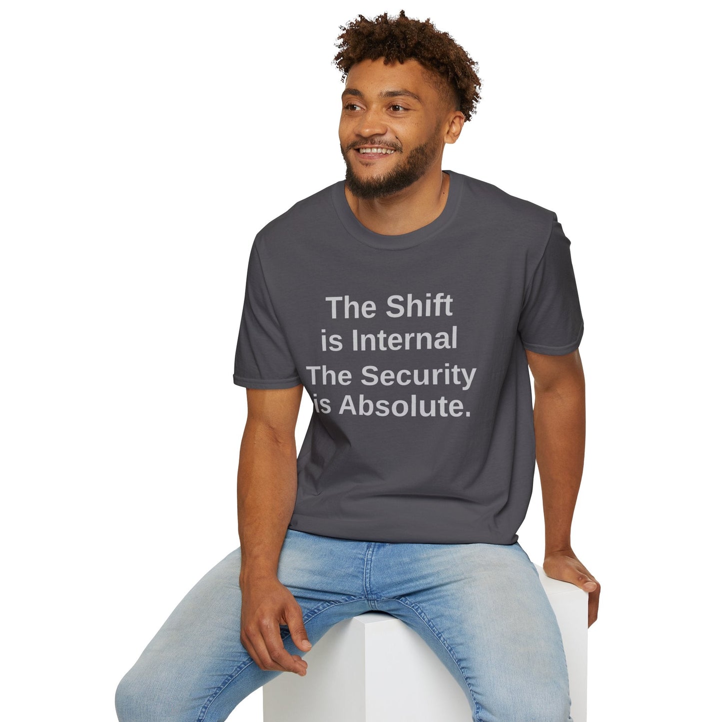 The Neutral Guard T-Shirt: 'The Shift is Internal. The Security is Absolute.' edition ritual apparel.